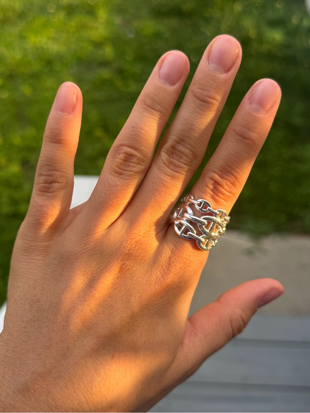 Hermes Chaine d'ancre Enchainee ring, large model - Picture 8 of 9